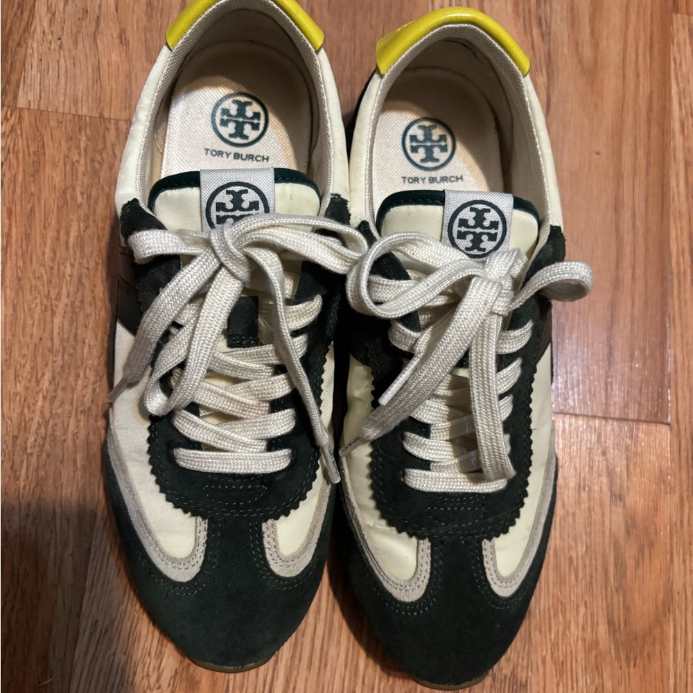 Tory Burch Men's Sneakers in Green and Cream